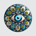 TERA MERA GIFT | Nazar Battu Evil Eye Wall Clock 12 Inch | 6mm MDF Matte Finish | Stylish Home Protection Decor Clock