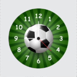 TERA MERA GIFT | Soccer Ball Wall Clock 12 Inch | 6mm MDF Matte Finish | Kids Room Sports Theme Decorative Clock