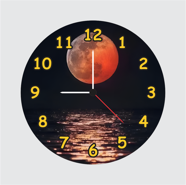 31.png TERA MERA GIFT | Moon Reflection Wall Clock | Stylish Home Decor for Bedroom Living Room or Study Area - Image 1