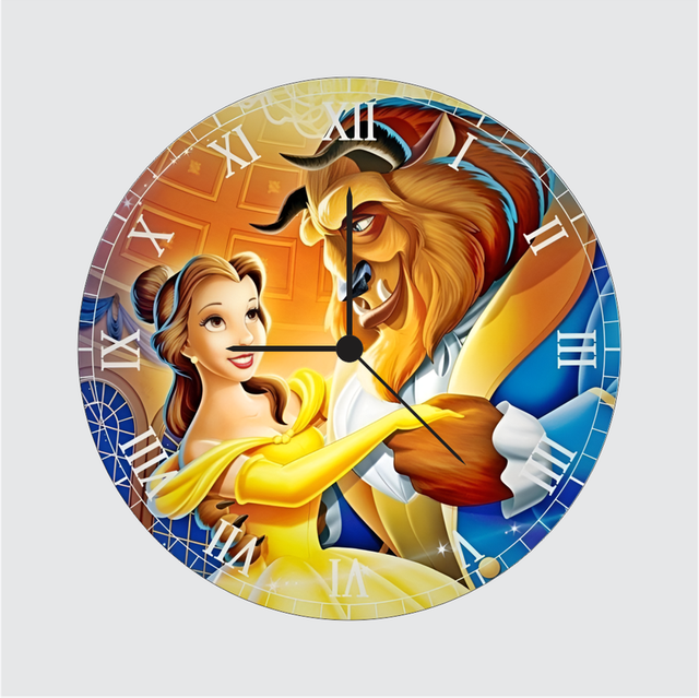 39.png TERA MERA GIFT | Beauty and the Beast Wall Clock | Fantasy Love Theme for Bedroom or Kids Playroom Decor - Image 1