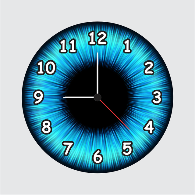 56.png TERA MERA GIFT | Blue Radiant Wall Clock 12 Inch | 6mm MDF Matte Finish | Elegant Modern Design for Home & Office Interiors - Image 1
