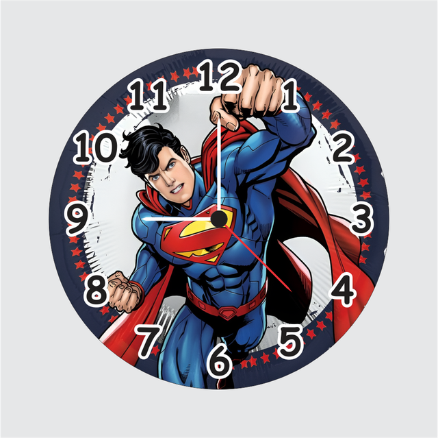65.png TERA MERA GIFT | Superhero Wall Clock 12 Inch | 6mm MDF Matte Finish | Cartoon Theme Decorative Clock for Boys Bedroom & Study Area - Image 1