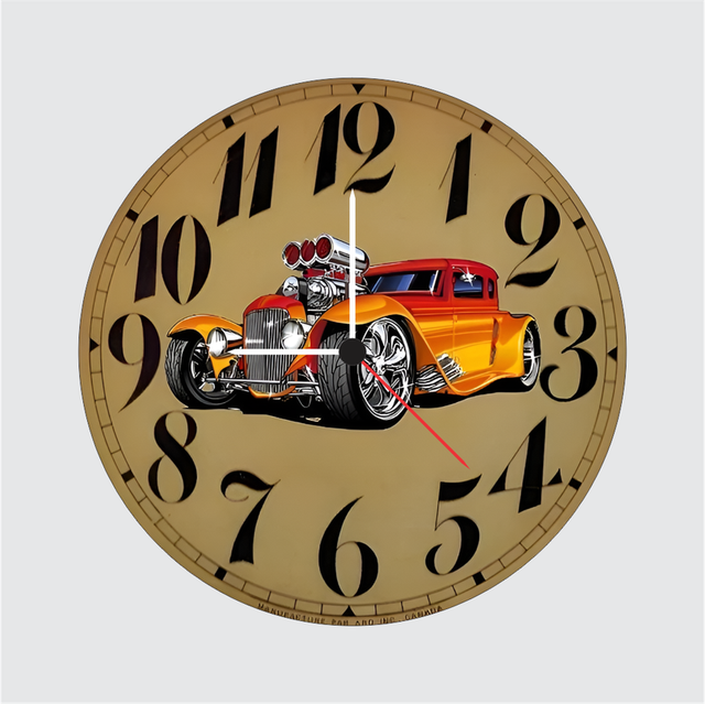 68.png TERA MERA GIFT | Vintage Car Wall Clock 12 Inch | 6mm MDF Matte Finish | Classic Auto Design Wall Clock for Home & Garage Decor - Image 1