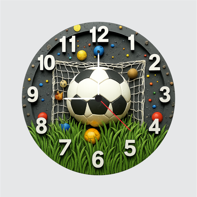 7-3.png TERA MERA GIFT 3D Football Wall Clock 12 Inch – Sports Theme Decor for Kids Room, Bedroom & Play Area | Perfect Birthday & Champion Gift - Image 1