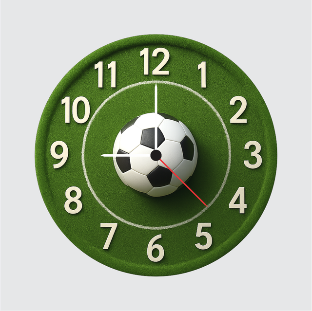 79-1.png TERA MERA GIFT Football Theme Wall Clock 12 Inch Kids Sports Room Decor Gift Clock - Image 1