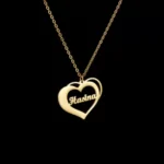 Bold Heart Name Necklace